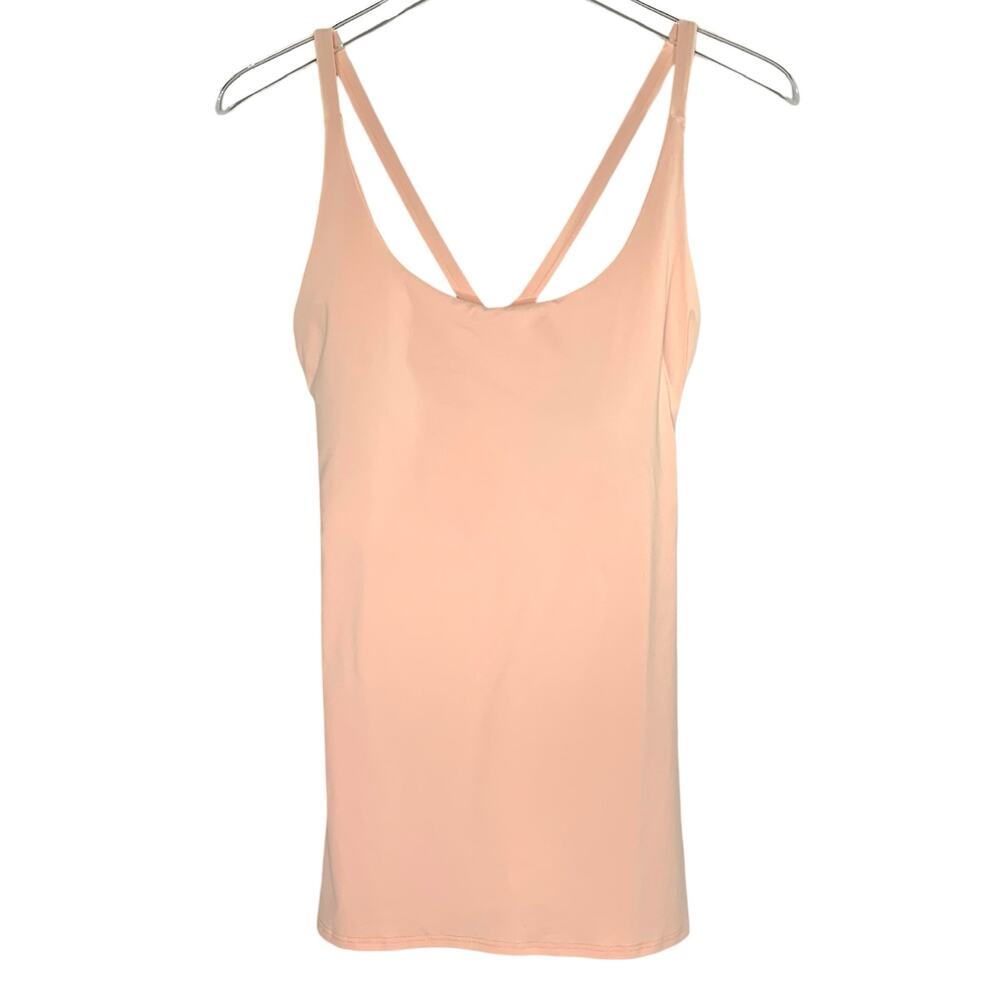 Montiel XL All Day Active Peach Cross Back Tank Top Sport Gym